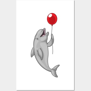 Dolphin Balloon Posters and Art